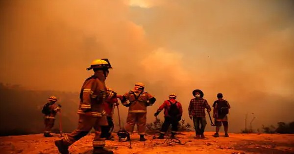 Chile fire bregade team